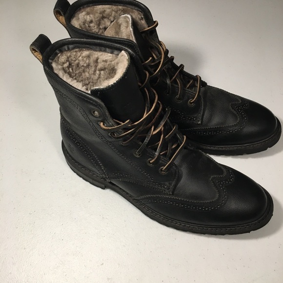 Frye Boots Black Mens Size 8.5D - Picture 4 of 14